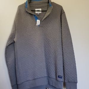 Old Navy quilted pullover sweater grey new